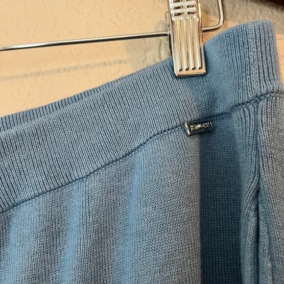 St. John Modal Cotton Wool Lounge Pant Soft Blue XL Warm Wide Leg - Picture 6 of 8